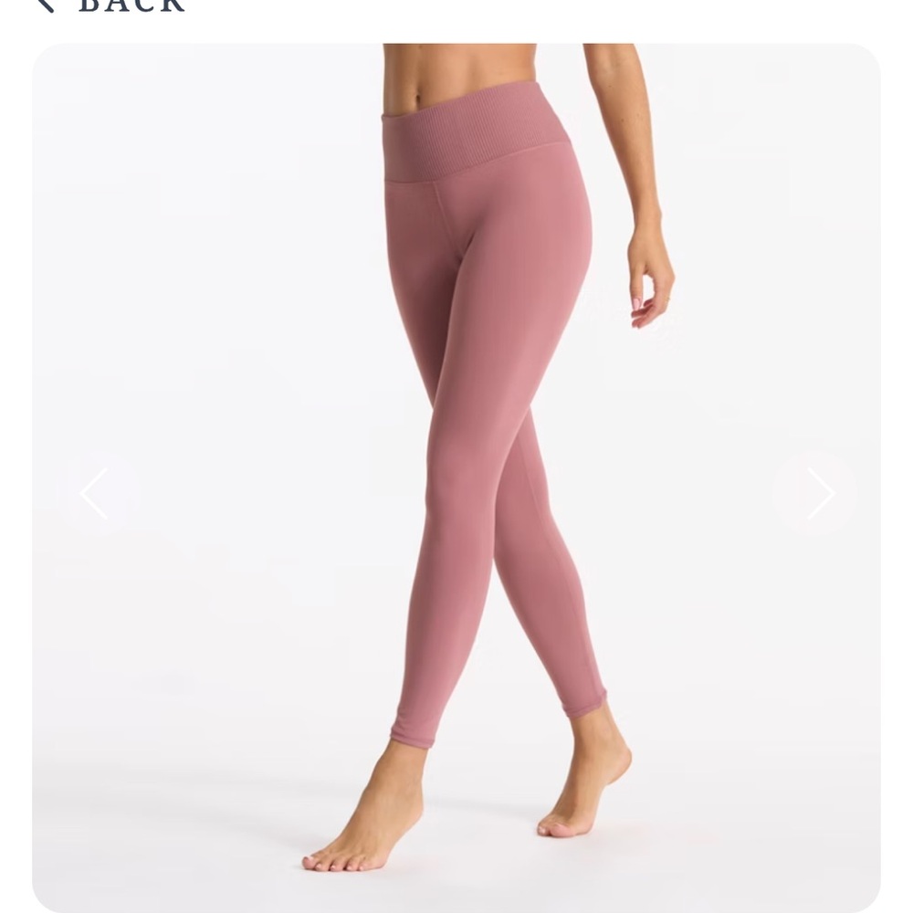 Vuori rib studio Leggings size Medium women’s pink sports wear